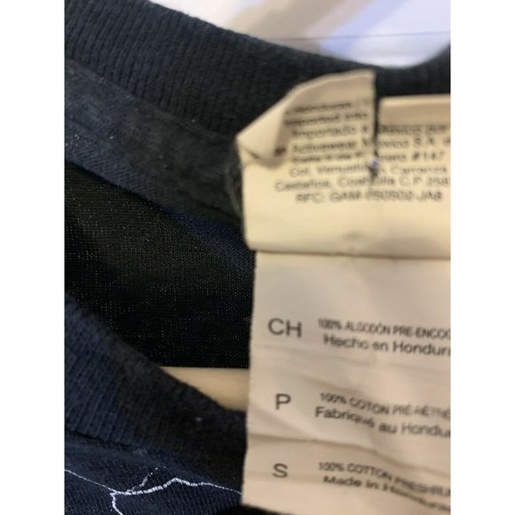 Vtg Bald Eagle Lightning Storm T Shirt Distressed Gildan Tag Men’s Sz S Black - Picture 2 of 8